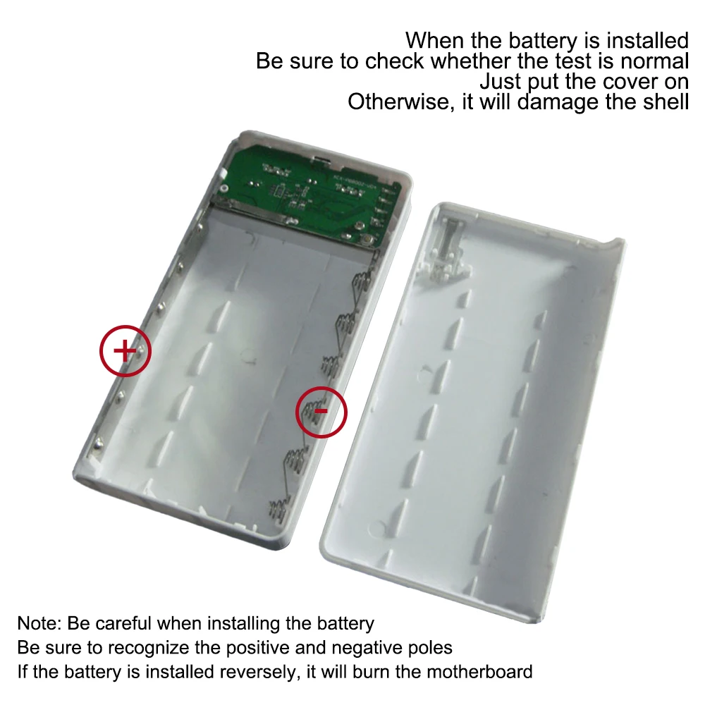 6*18650 Battery Charger Case Fast Charging DIY Portable Mini Power Bank Digital Display Box Mobile Power Supply With Night Light