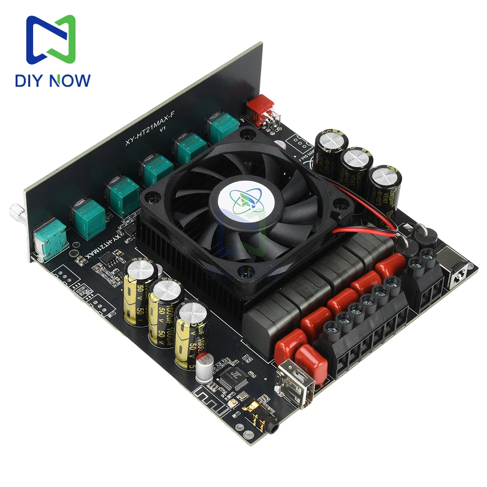 Subwoofer Amplifier Board DC 12-42V XY-HT21MAX Upgraded Version 2.1-Channel Bluetooth Amplifier Board 200W*2+400W TPA3223