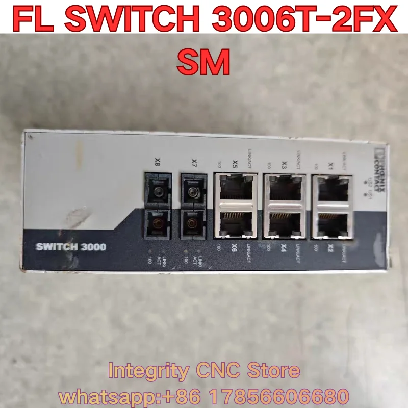 Second-hand FL SWITCH 3006T-2FX SM PLC module function test is normal 2891060