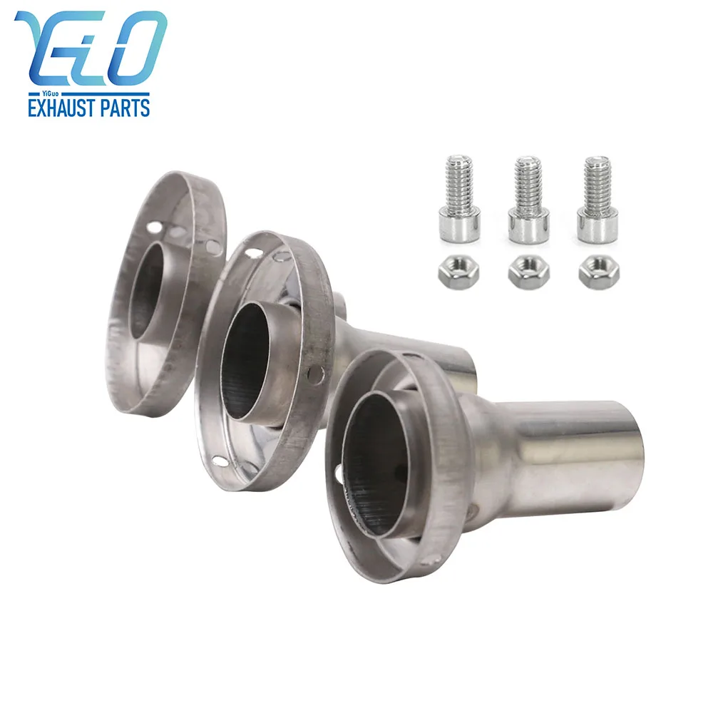 1PCS Silencieux d'échappement universel réglable 3''/3.5''/4''/4.5'' pour voiture, en acier inoxydable, réduction du bruit, contrôle du son