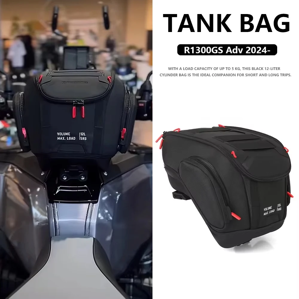 

Motorcycle Waterproof Fuel Tank Bag Logo 12L Tool Backpack Portable For BMW R1300GS Adventure GS1300 R 1300 GS ADV 2024 2025