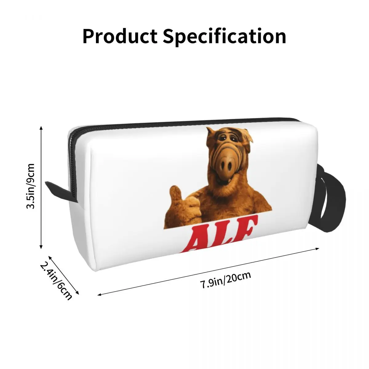 السفر Alf الإبهام حتى أدوات الزينة حقيبة المحمولة الغريبة الحياة شكل الخيال العلمي التلفزيون عرض مستحضرات التجميل ماكياج المنظم تخزين الجمال Dopp عدة #6