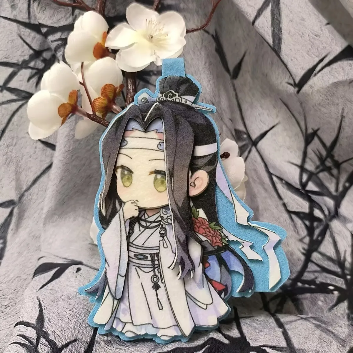 พวงกุญแจกระเป๋าเป้การ์ตูน 2 มิติ น่ารัก ลายโมดาโอ ซูชิ และ หลาน หวังจี เว่ย วูเซียน ทำจากผ้าไม่ถักทอ