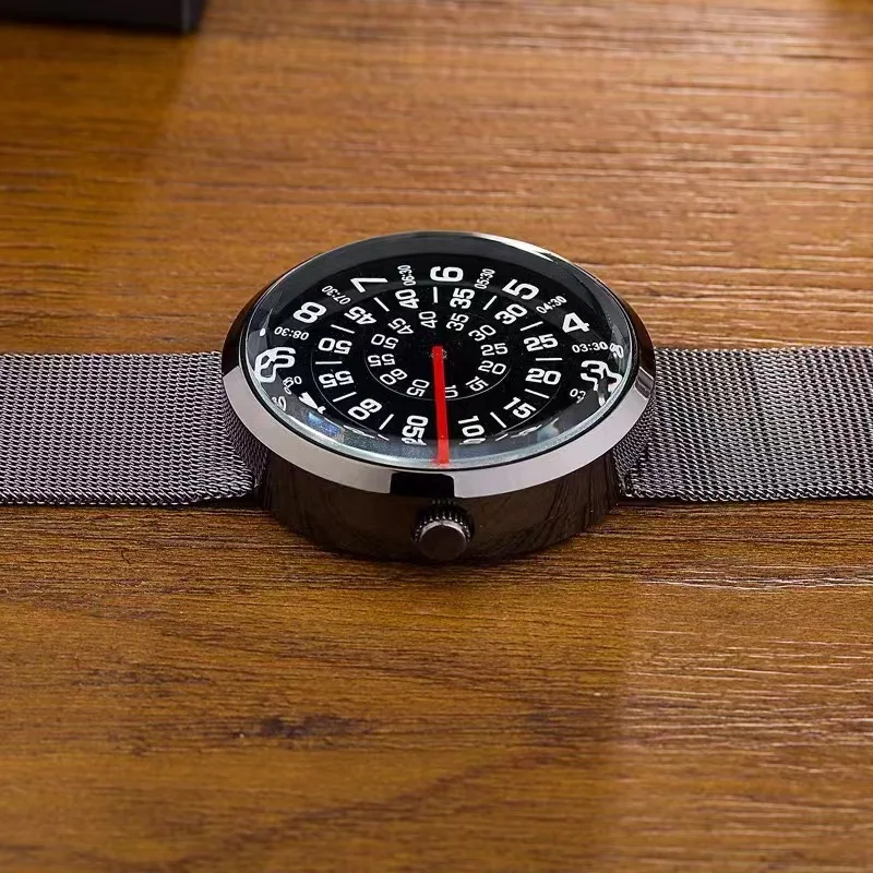 Orologio da uomo casual Bussola personalizzata Cintura in rete digitale Orologio da studente decorativo Orologio al quarzo impermeabile semplice 2025
