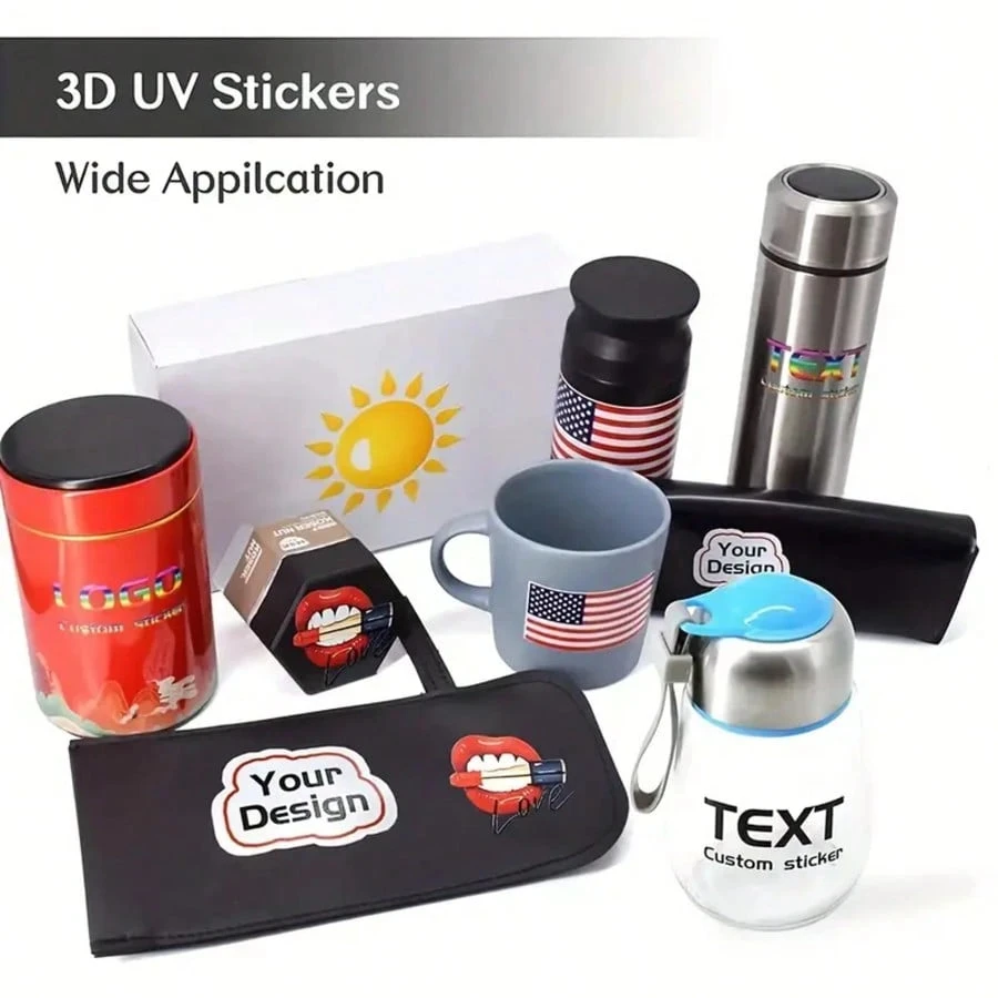 30 قطعة ملصقات نقل الأشعة فوق البنفسجية المخصصة 1.97 3.15 5.12 شخصية ثلاثية الأبعاد جوفاء هالوين عيد الميلاد الرياضة في الهواء الطلق مختلط الألوان