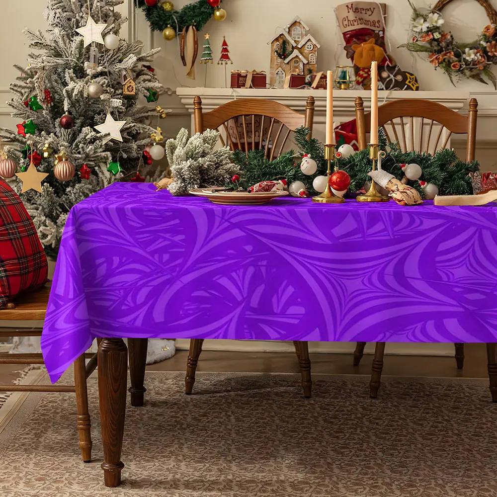 Purple Swirl Nebula Table Cloth Waterproof Tablecloth Spill Proof Table Cloth, Wipe Clean Table Cloth for Dining Camping