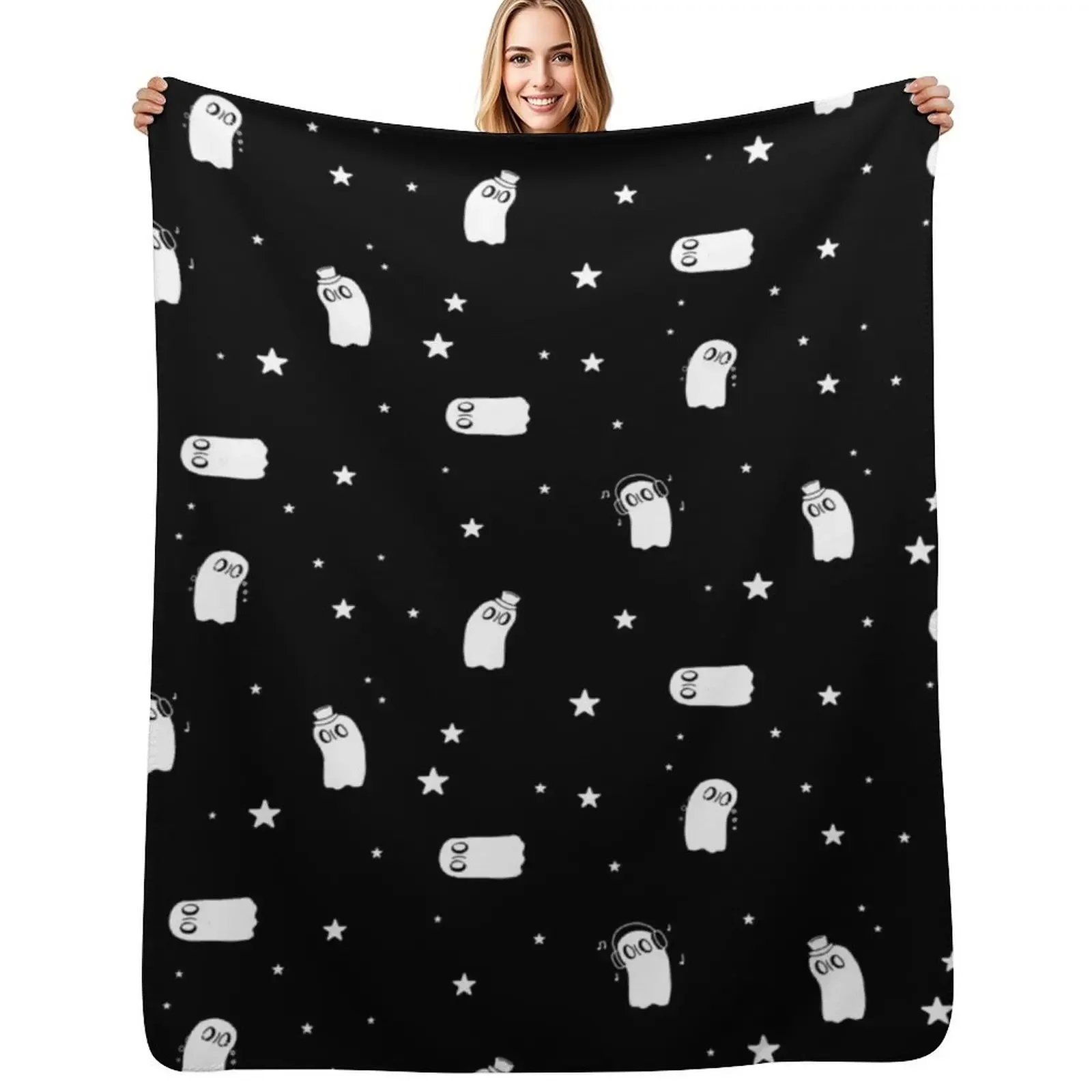 

Napstablook Pattern Throw Blanket Soft christmas decoration heavy to sleep Blanket
