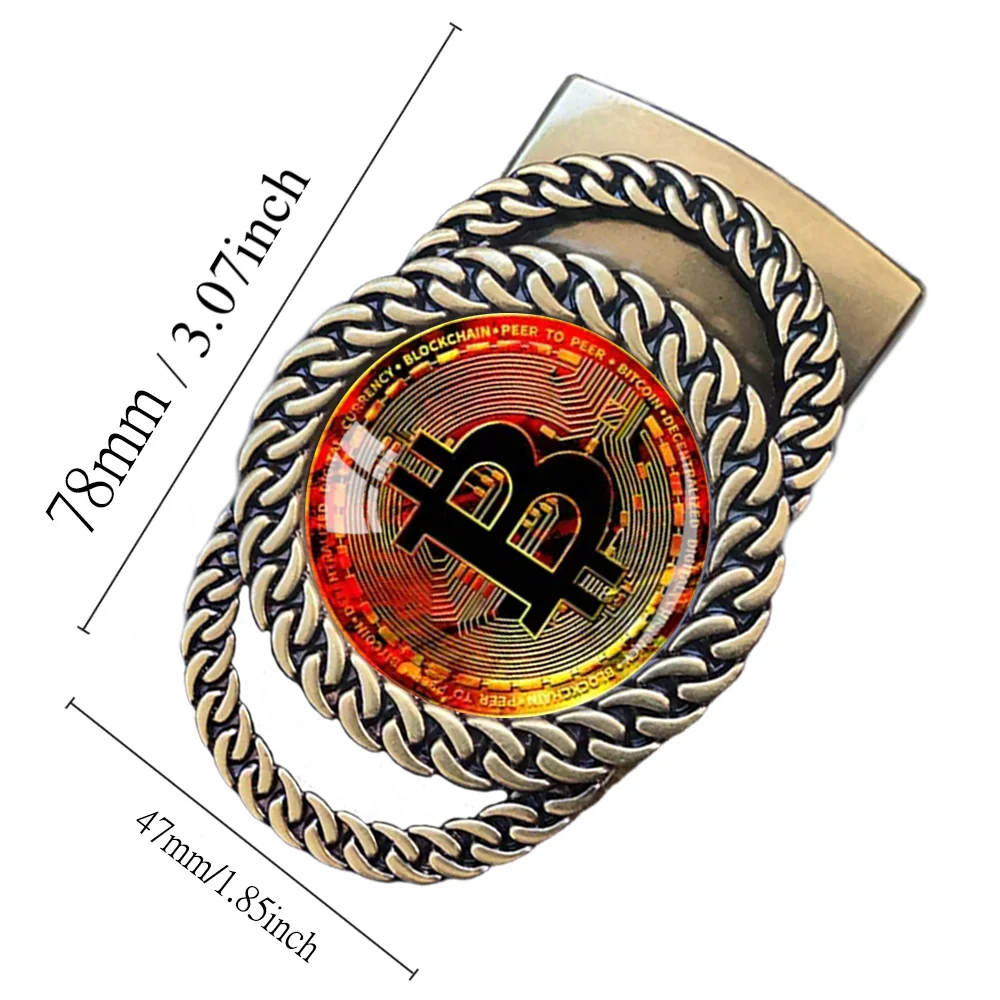 Bitcoin Automatic Ratcheting Belt Buckle Hip-hop Personalized Waist Accessory Best Gift for Friends