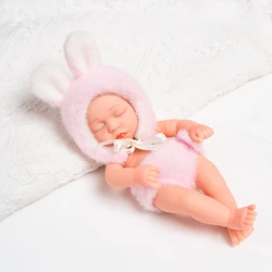 17.74inch New Vinyl Reborn Dolls 20cm Reborn Toys Waterproof Soft Vinyl Doll Cute Mini Reborn Doll For Princess Birthday Gifts
