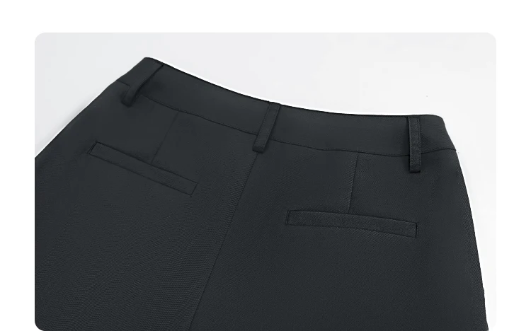 CHIC VEN Frauen Hosen Solide Lose Beiläufige Breite Bein Hose Kordelzug Gefaltete Weibliche Anzug Hosen Büro Damen Frühling Herbst 2025 – Detail 4