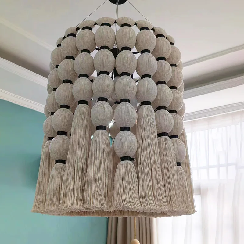 

Hand-woven decorative simple personalized fringed chandelier