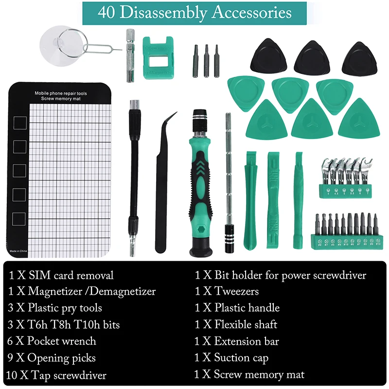 ชุดไขควง 138 in 1 แบบแม่เหล็ก หัว Torx Hex Phillips สำหรับซ่อมโทรศัพท์ นาฬิกา แล็ปท็อป ระดับมืออาชีพ