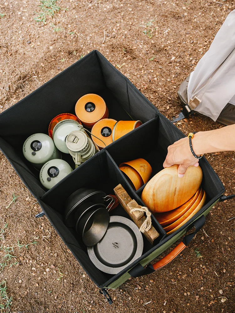 صندوق تخزين قابل للطي معدات التخييم في الهواء الطلق حقيبة التخزين صندوق تخزين سعة كبيرة صندوق تنظيم #4