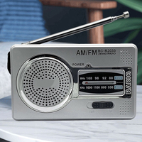 FM/AM Pocket Radio Player Telescopic Antenna Dual Band Portable Radio Battery Powered Radio with 3.5mm Jack Built-in Speaker