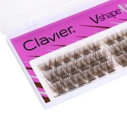 Clavier Brown VshapeXtreme Eyelash Wide Band Individual DIY False Lashes Extension Soft Natural Segment Lash
