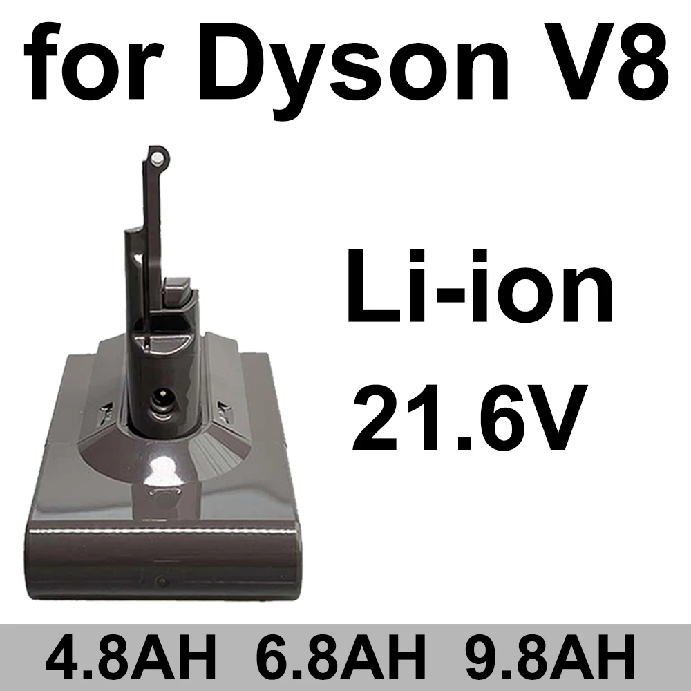 

For Dyson V8 21.6V 4800/6800/9800/12800mAh Li-ion Battery Replacement V8 SV10 Vacuum Cleaner series Rechargeable batteries