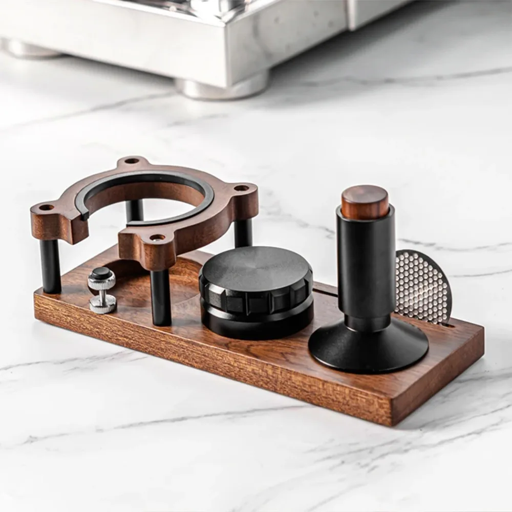 53Mm 54Mm 58Mm Koffie Tamper Opslag Rack Portafilter Houder Ondersteuning Voet Stand Walnoot Hout Voor Espresso Accessoires Barista