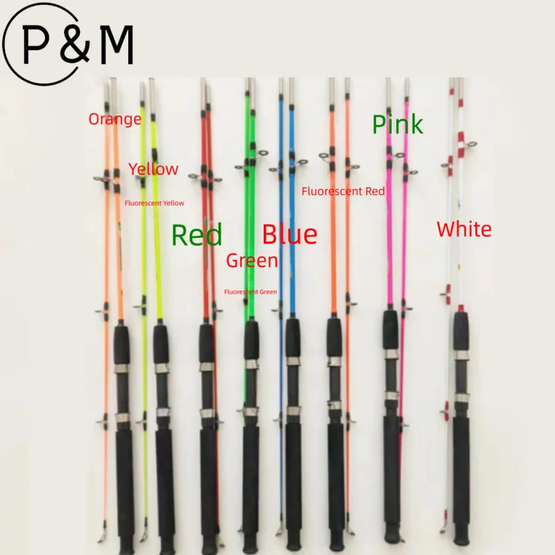 

Hard fishing Solid Fiberglass Lure Fishing Rod, 2-Piece Plug-In Jointed Casting Spinning Rod
