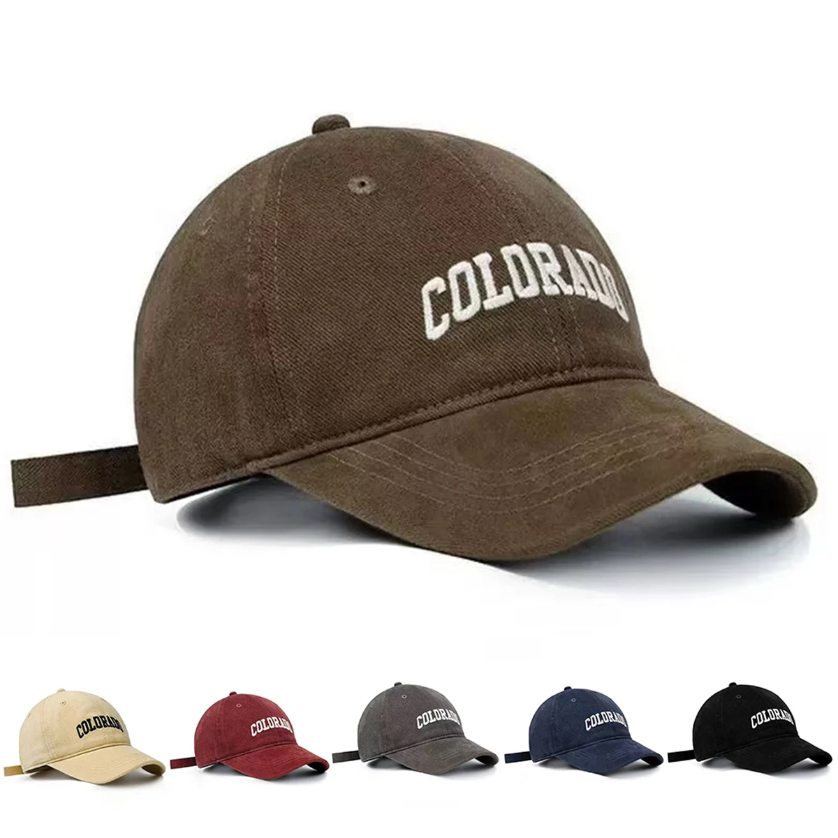 Unisex COLORADO Letter Embroidery Baseball Caps Spring Autumn Outdoor Adjustable Casual Hats Sunscreen Hat Sports Cap
