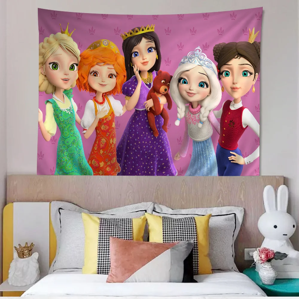 L-Little T-Tiaras Printed Large Wall Tapestry Cheap Hippie Wall Hanging Bohemian Wall Tapestries Mandala INS Home Decor