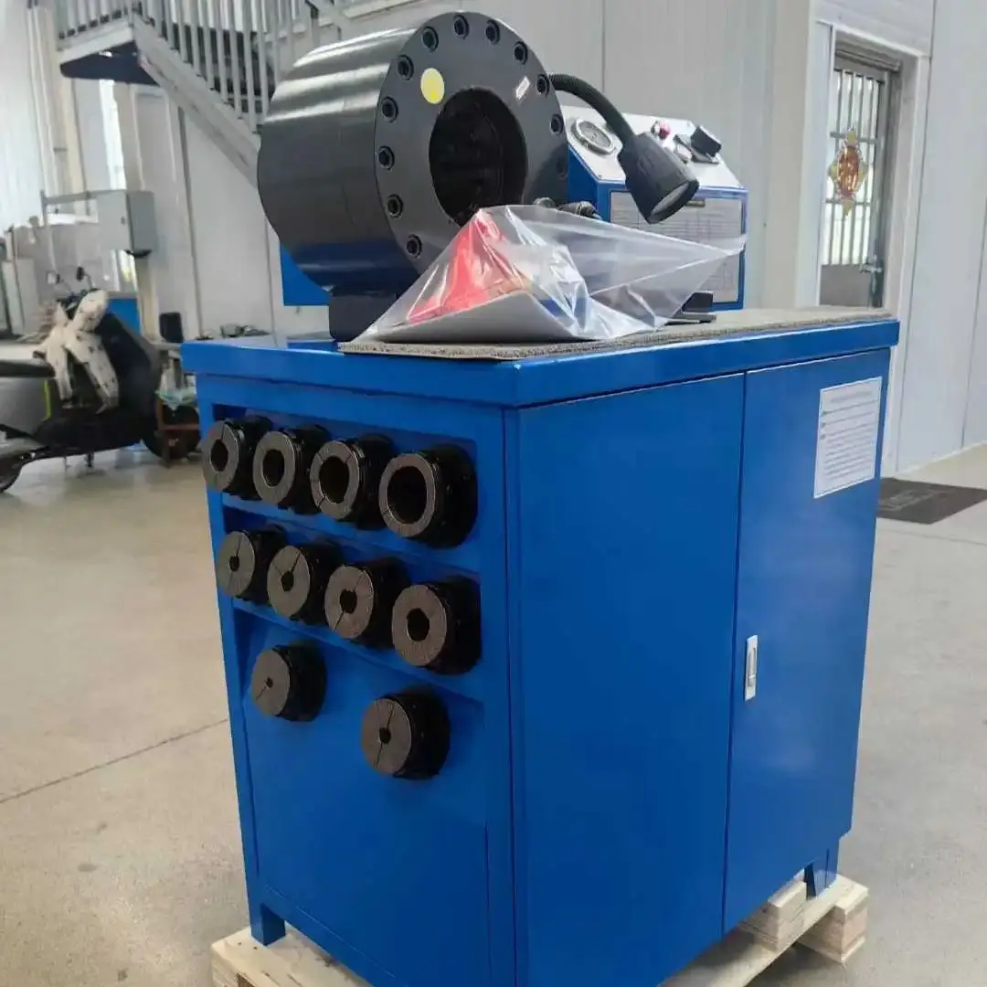 Manufacture 6-51mm 4 steel wires reinforced hydraulic hose fitting pressing machine