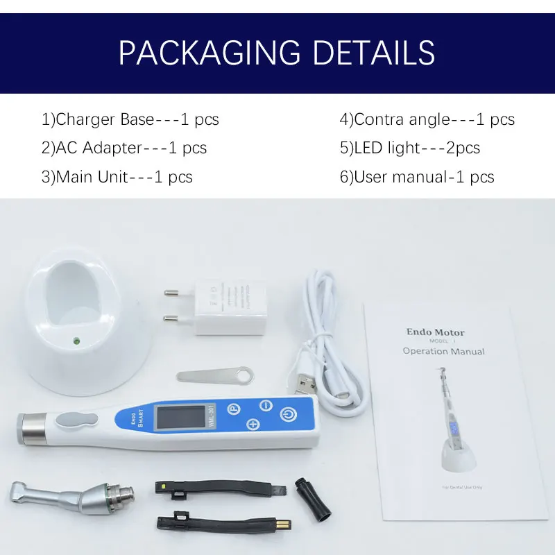 

Dental Wireless LED Endodontic Motor Rotary Files Endo Motor for Dental Treatment
