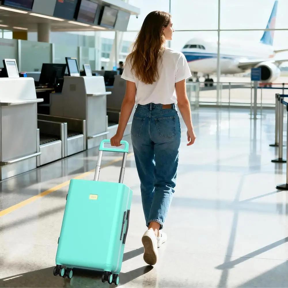 20 Airline-Approved Hardside Spinner Carry-On Suitcase 22x14x9 with TSA Lock & PC Hard Shell