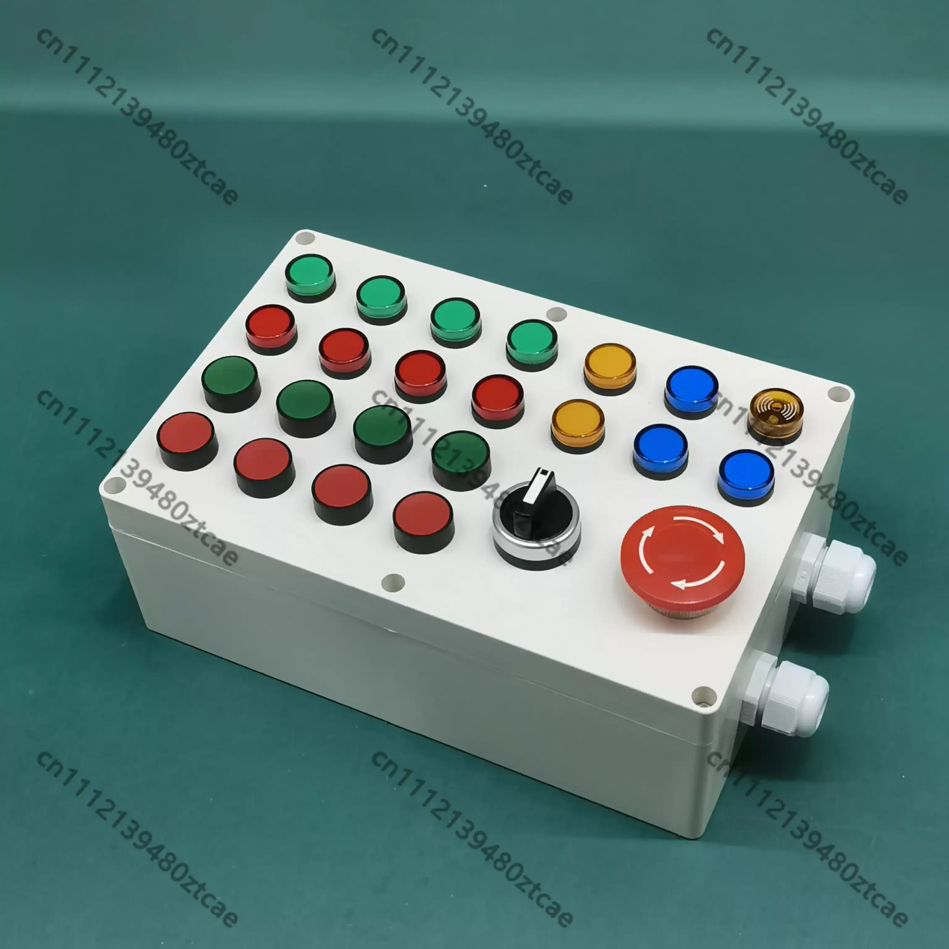 PLC Debugging Push Button Operation Box 24-Hole Terminal Connector For Electrician Automation Training Practical Learning