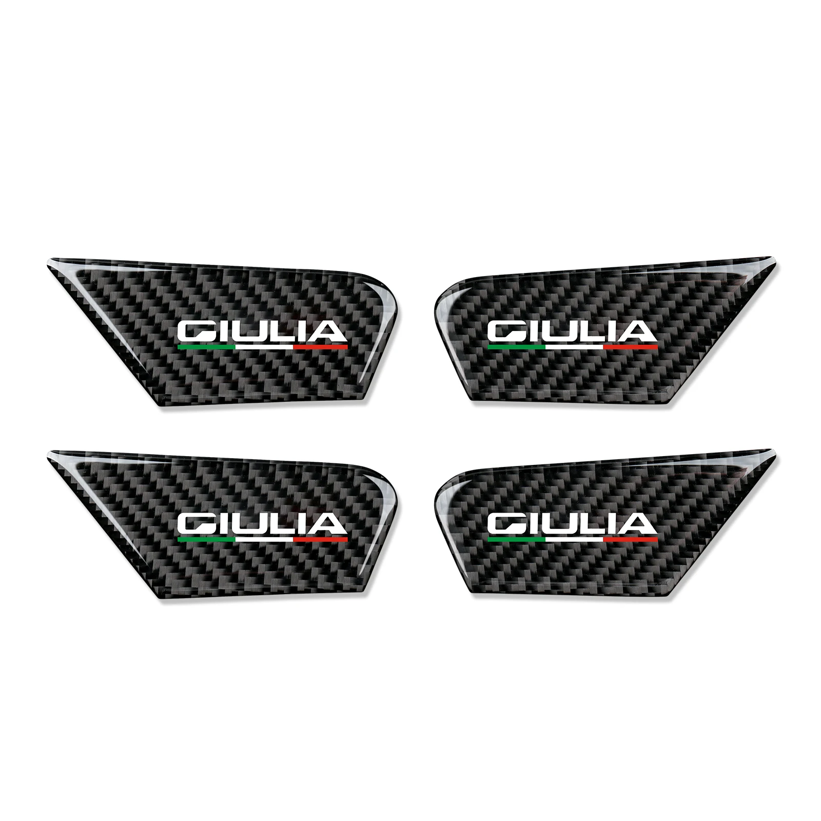 Für Alfa Romeo Giulia 952 2016–2027, Innentürschüssel-Schutzplatte, Innenaufkleber aus Kohlefaser, Zubehör für Autotürverkleidungen. – Detail 2