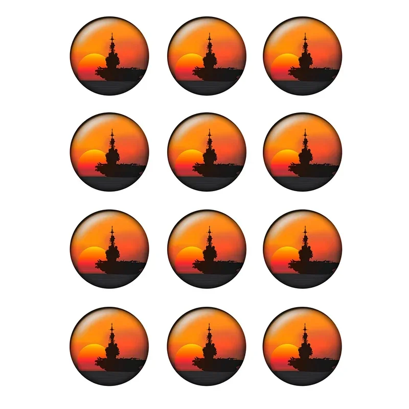 12pcs/lot War Themed Soldier Fighter Silhouette Glass Cabochons 10mm 12mm 20mm 25mm DIY Jewelry Making Supplies Wholesale T211