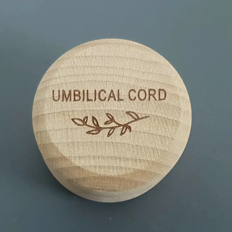 Wooden Baby Fetal Hair Teeth Umbilical Cord Memorial Box Carved Memorial Box Newborn Christening Baby Gift Umbilical Cord Box