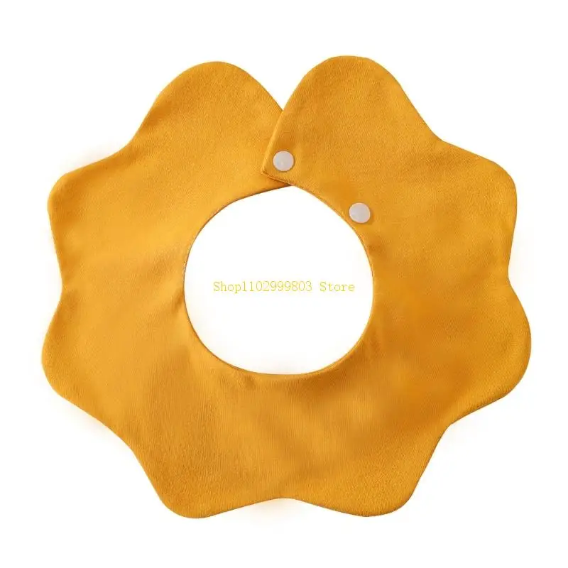 Cotton Drooling Apron 360 Degree Rotating Burp Cloths Feeding Bib Adjustable Color Nursing Bib for Baby 0-3 Year J0MF