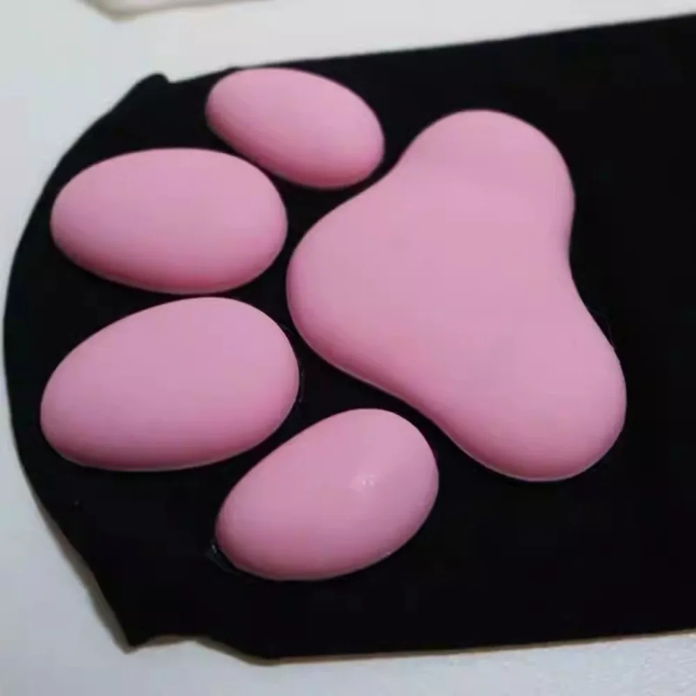Fashion Velvet Cat Paw Stockings Pink Paw Pads Thigh High 3D Kitten Claw Socks Cute Long Socks Lolita JK