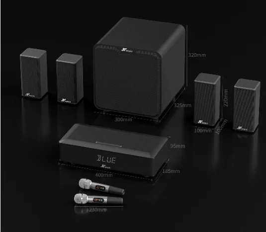 

Hot selling 5.1 Surround Sound Home Theater System Cinematic Dolby Audio, Wireless Rear Speakers for Movies, Music ,Gaming
