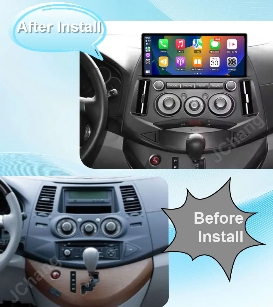 12.3 Inch Android 16 Car Radio for Mitsubishi Grandis 2004-2009 GPS Navi Multimedia CarPlay Android Auto Touch Screen Head Unit