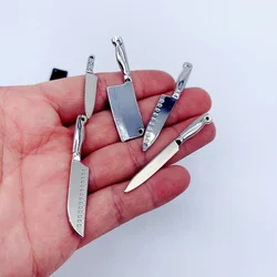 1set Mini Cooking Utensils Knives Dollhouse 1/12 Kitchen Model Miniature Desk Dollhouse House Decoration Home Decor