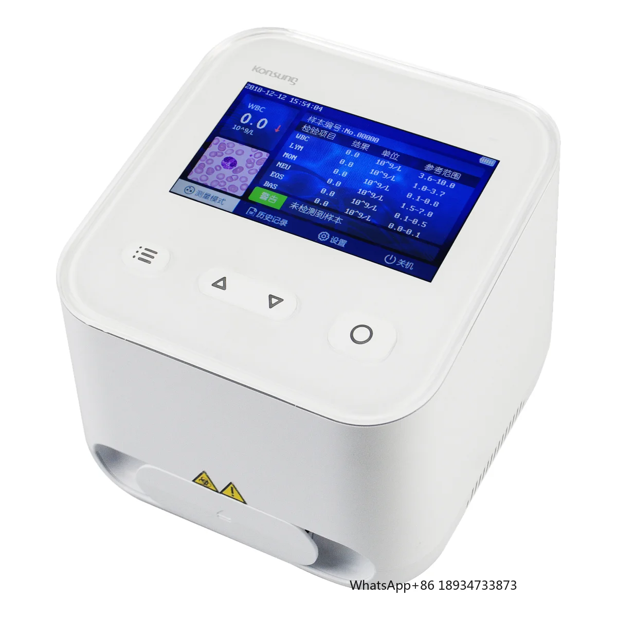 Equipo Médico de Laboratorio, Analizador Portátil de Hematología con Pantalla LCD TFT de 4.3 Pulgadas, Analizador Automático de Células Blancas de Sangre (WBC) para Diagnóstico In Vitro