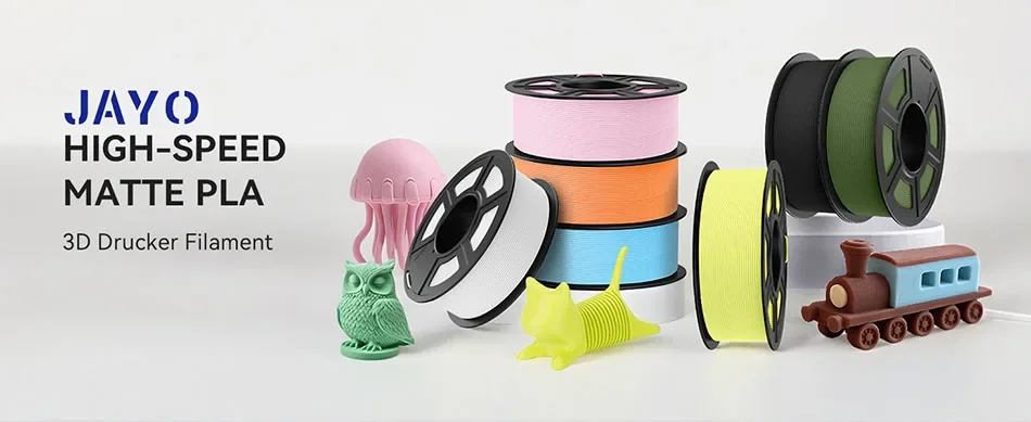 JAYO 3D-Hochgeschwindigkeits-Matt-PLA-Druckerfilament, 1,75 mm, 300–600 mm/s Druckbereich, hoher Durchfluss, schnelles PLA-3D-Druckerfilament, 8 Rollen – Detail 4