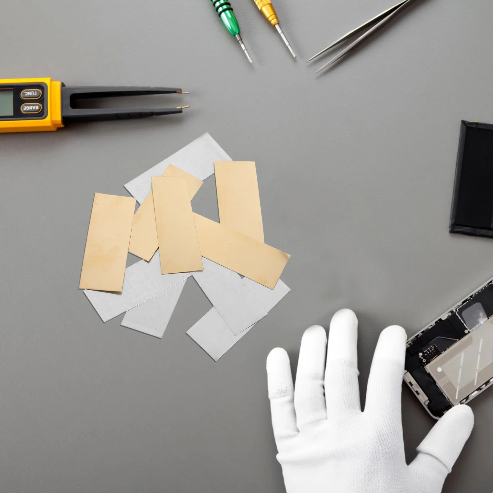 

5Pairs Zinc Copper Strips Set Premium DIY Fruit Experimental Materials Zinc Anode Sheet Copper Sheet for Electroplating