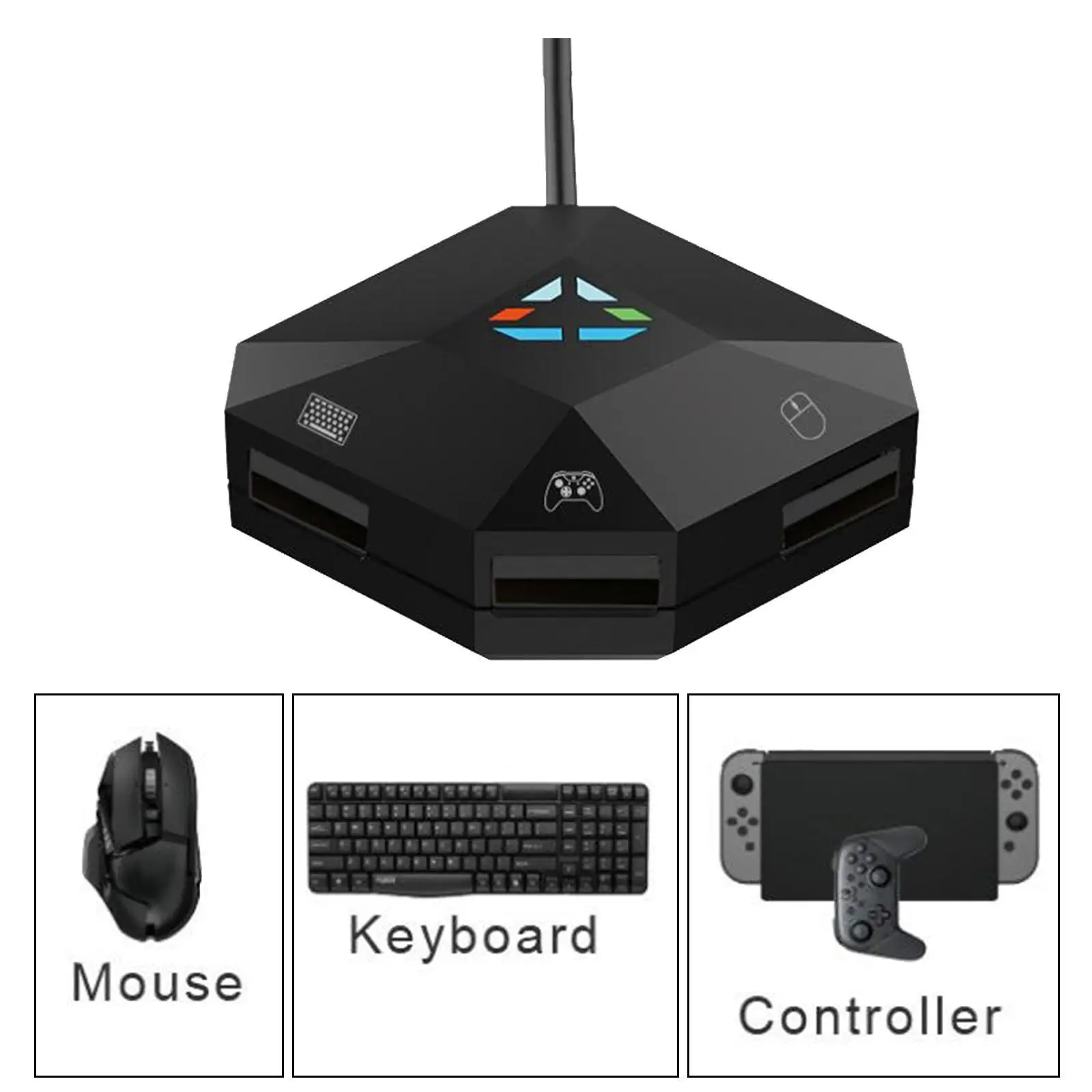 Keyboard with Converter Adapter fits for N-Switch Gaming , Easy to Use, Plug