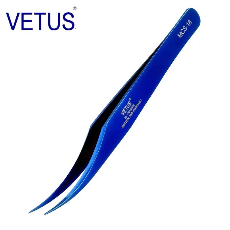 Vetus Eyelash Beauty Stainless Steel Tweezers Mcs Colorful Golden Feather Dolphin Clip Grafted False Eyelashes