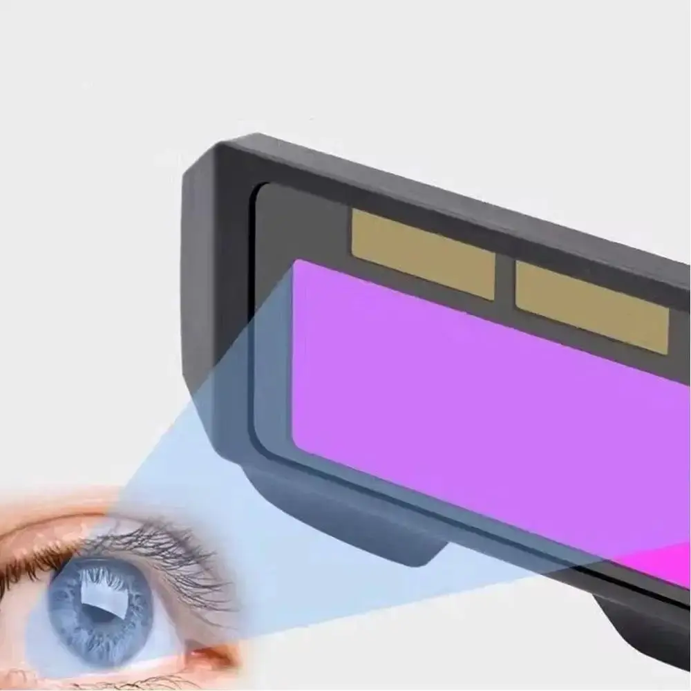 5 Protective Sheets Welding Goggles Eye Protection Large View Safety Eyes Shield with Elastic Band Auto Darking Brazing Eyewear