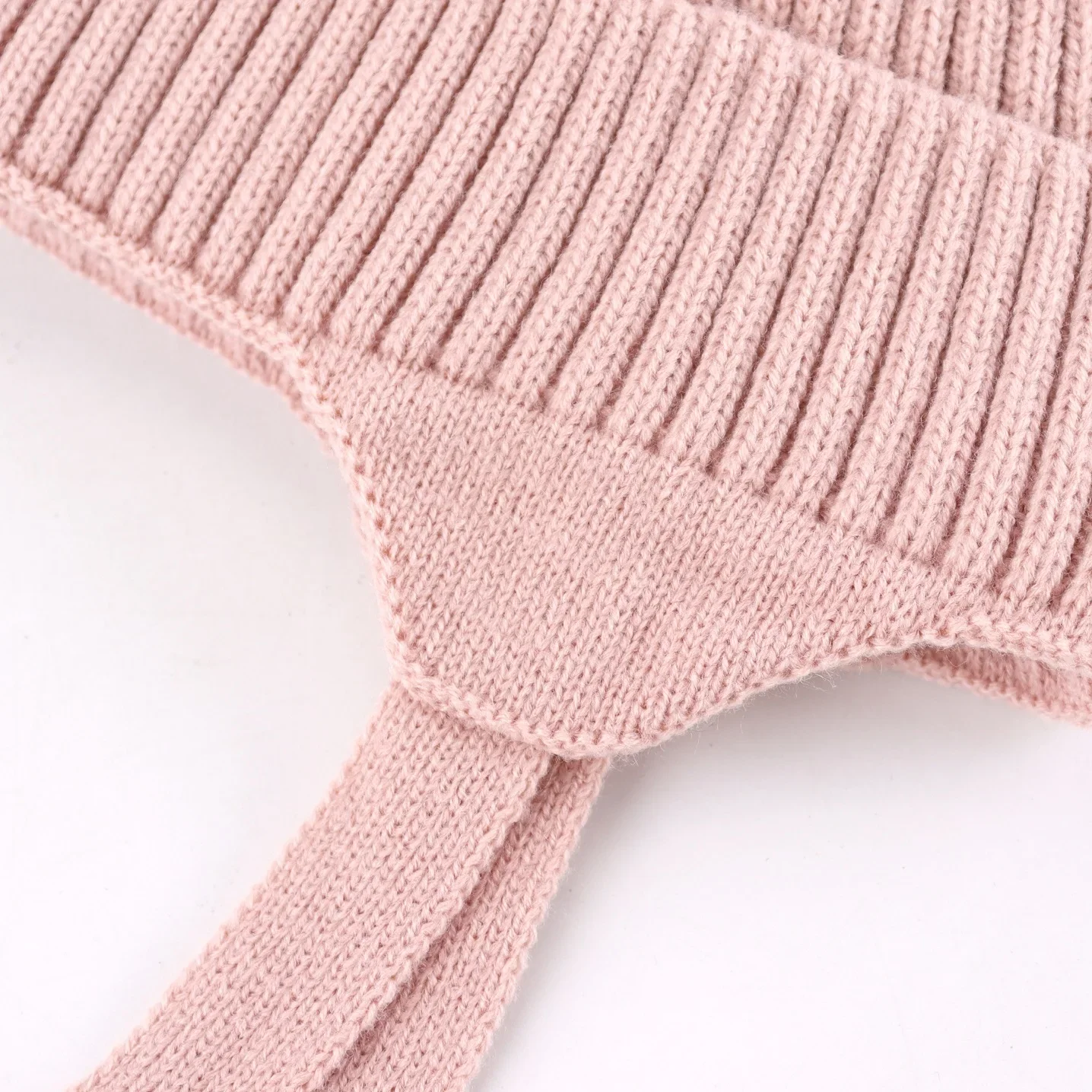 طفل رضيع دافئ الأذن المحمية محبوك قبعة للأطفال بنين بنات الشتاء الصوف مبطن يندبروف لطيف قبعة الشتاء محبوك قبعة #5