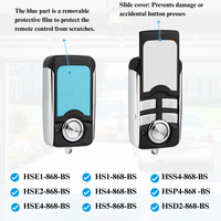 For HSE4-868-BS BS Series Gate Remote Control 868MHz HSE4-868-BS HSE1 BS HS4-868-BS Remote Control Garage Door Opener