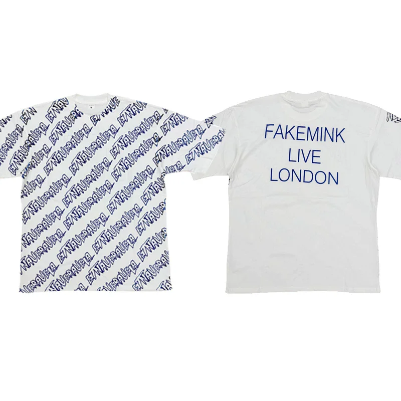 New Men Fakemink EtnaVera Vela All Over London T Shirts T-Shirt Hip Hop Skateboard Street Cotton T-Shirts Tee Top US size F61