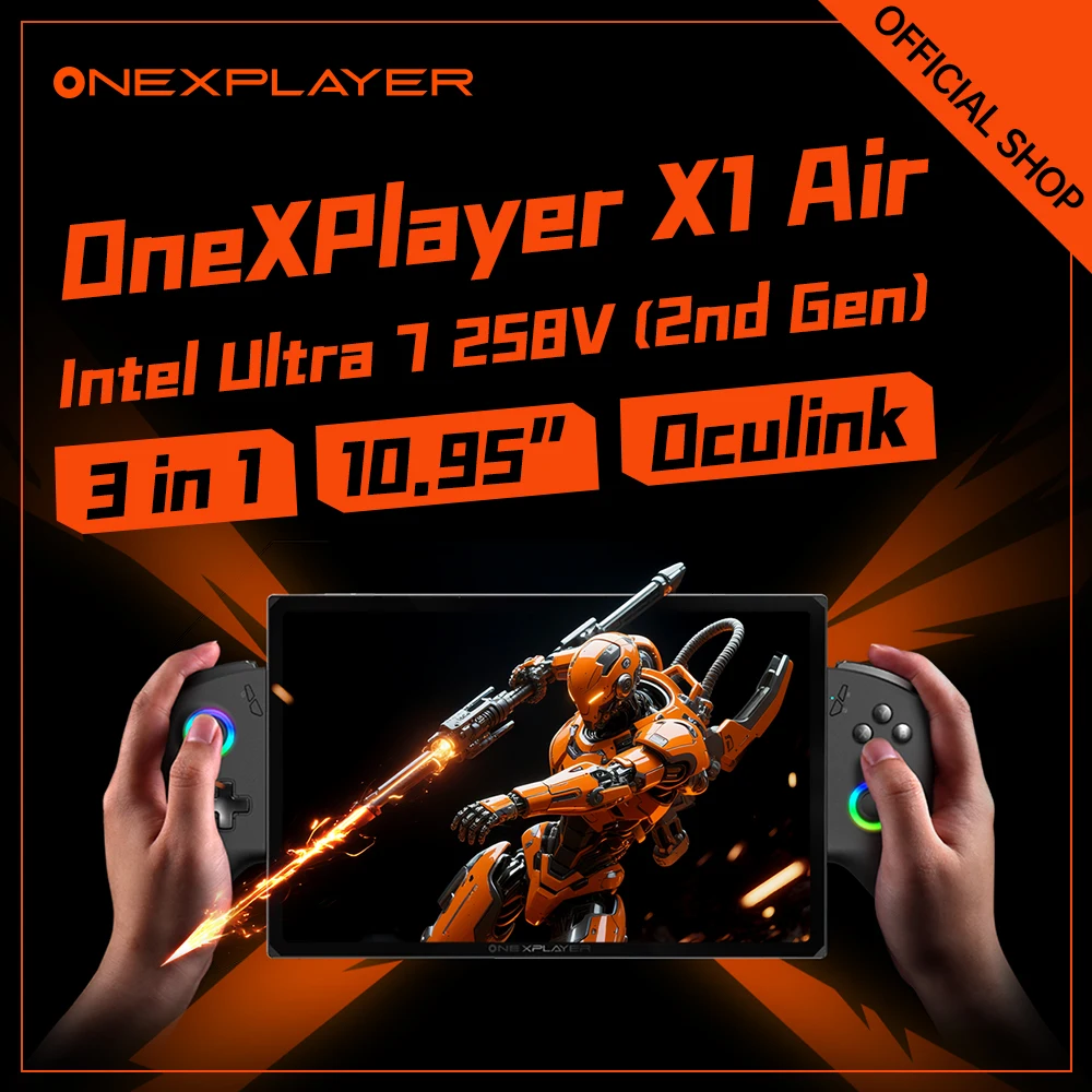 ألعاب OneXPlayer X1 air Next-Gen المحمولة الجديدة مع شاشة لمس OLED 120 هرتز وعصي تحكم بتأثير القاعة #1