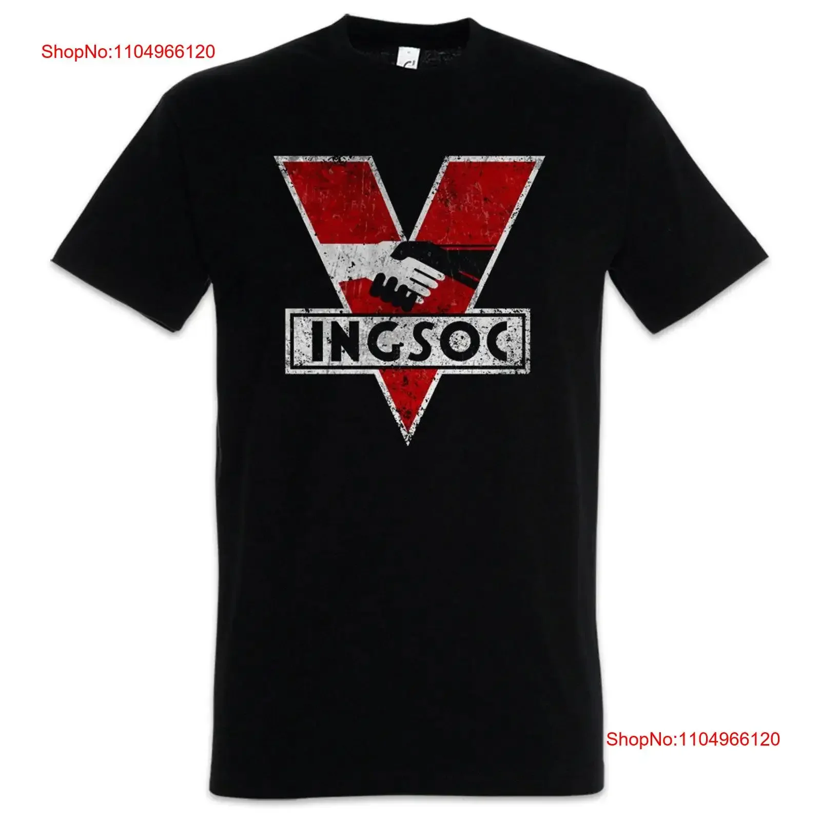 1984 Logo Vintage Ingsoc hombres camiseta gran Oceania hermano George Orwell novela libro distopía utopía ciencia ficción película de culto Retro