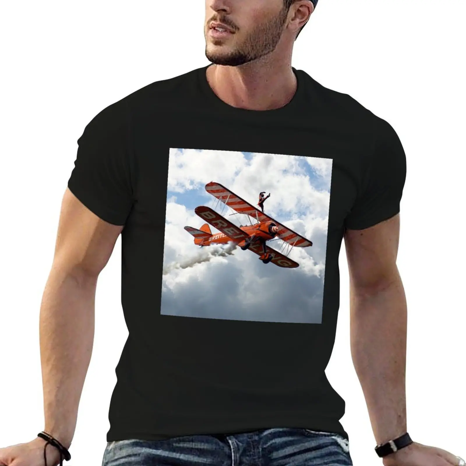 

Wing graphic tshirt vintage man Walker Brietling shirts T-Shirt t for man