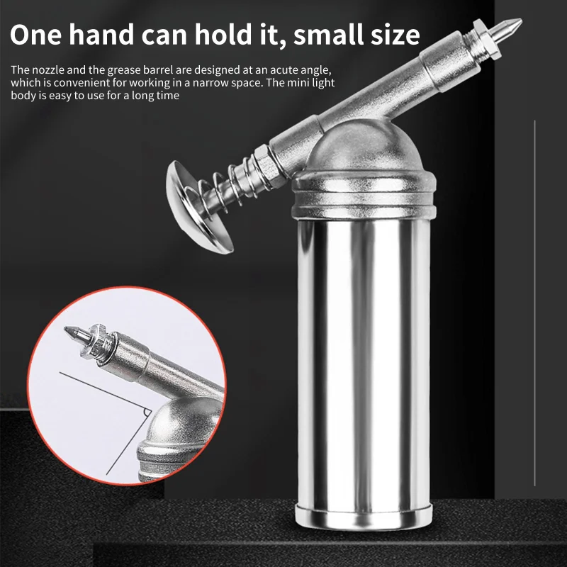 1Pc 80cc Capacity 1000PSI Output Pressure Oiler Mini Grease Gun Machine Handheld High Pressure Oiler Hand Tools