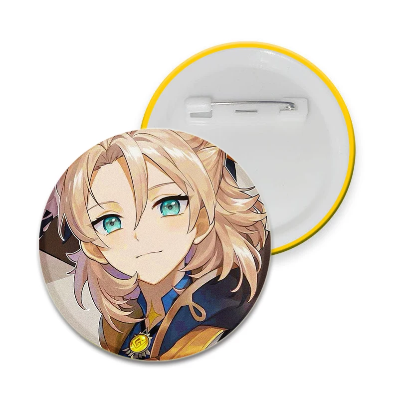 Hot Anime Geshin Impact Pins Tinplate Badge DIY Custom Cartoon Brooch Pin for Fans Collection Gifts Decorative Clothes Backpack